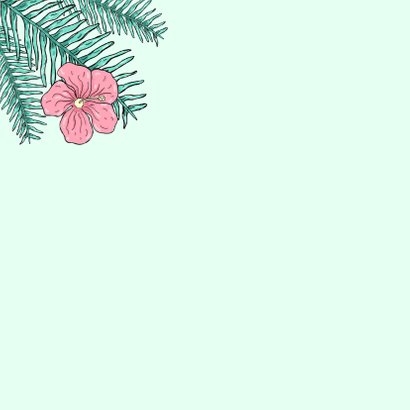 Uitnodiging tuinfeest tropical flamingo's 2