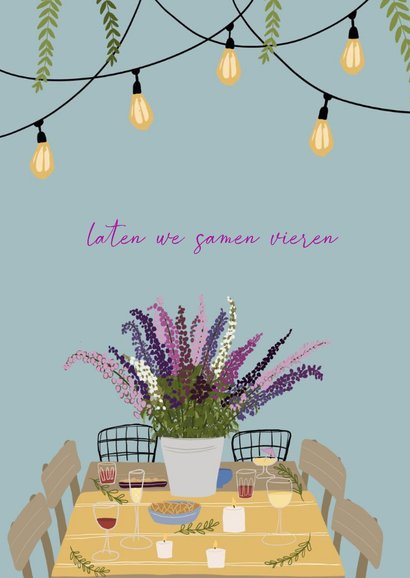 Uitnodiging tuinfeest tuintafel 2