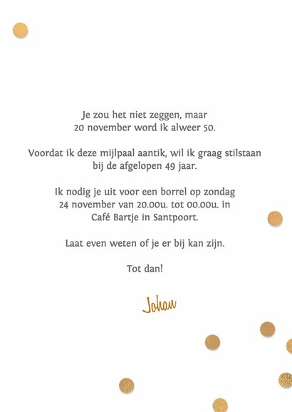 Uitnodiging verjaardag 50 jaar 3