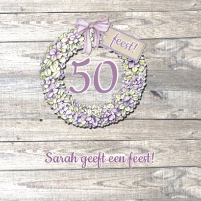 uitnodiging verjaardag bloemen 2