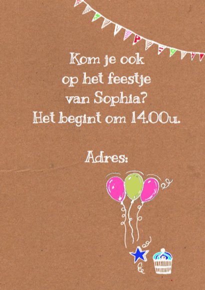 Uitnodiging verjaardag craft 3