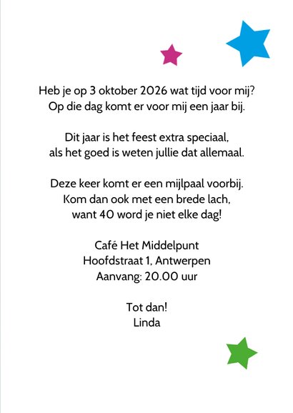 Uitnodiging verjaardag eighties 3