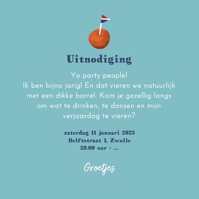 Uitnodiging verjaardag feestje borrel biba confetti 3