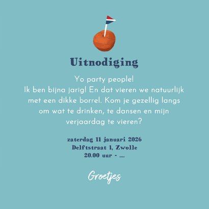 Uitnodiging verjaardag feestje borrel biba confetti 3
