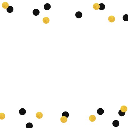 Uitnodiging verjaardag gouden letters met leeftijd 2