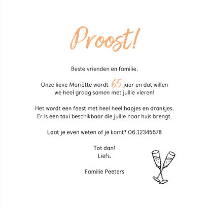 Uitnodiging verjaardag hip met spetters en foto 3