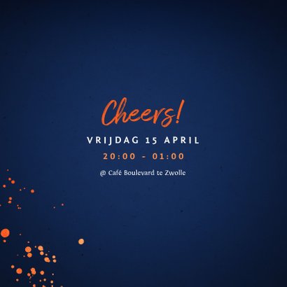 Uitnodiging verjaardag hip ruitjes spetters en foto's 2