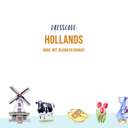 Uitnodiging verjaardag Holland thema 2