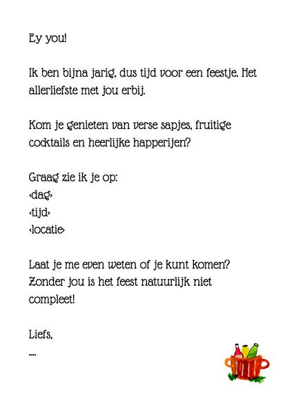 Uitnodiging Verjaardag IT'S MY PARTY CliniClowns 3