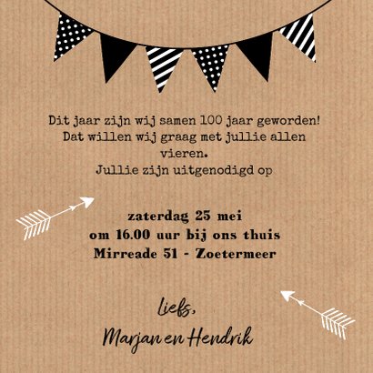 Uitnodiging verjaardag kraft krijtbord foto slinger 3
