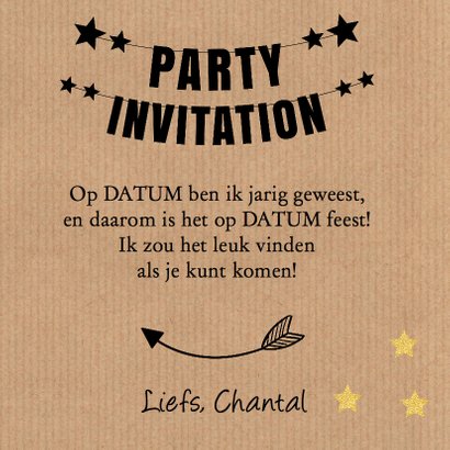 Uitnodiging verjaardag kraft slinger 3