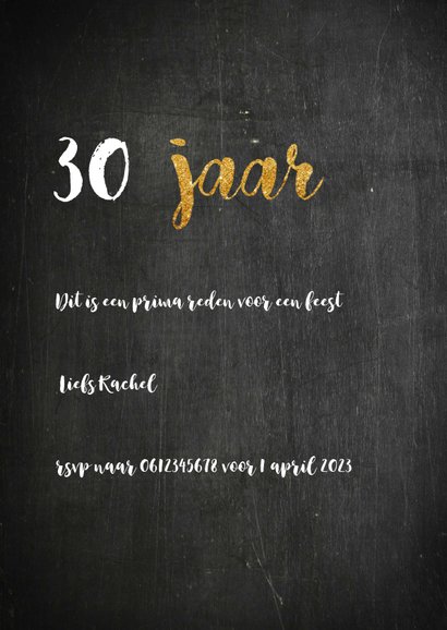 Uitnodiging verjaardag krijtbord 3