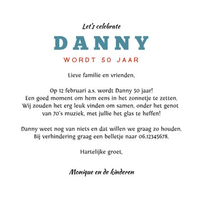 Uitnodiging verjaardag man vintage retro signs 3