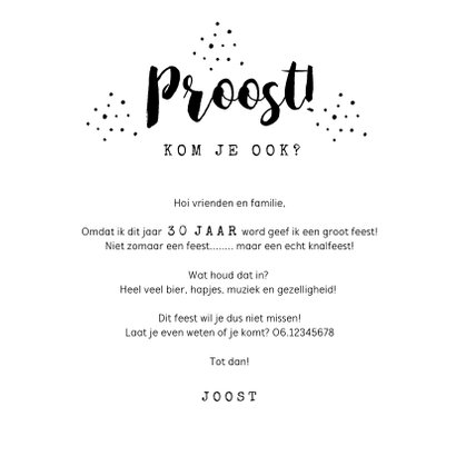 Uitnodiging verjaardag met bier en eigen foto 3