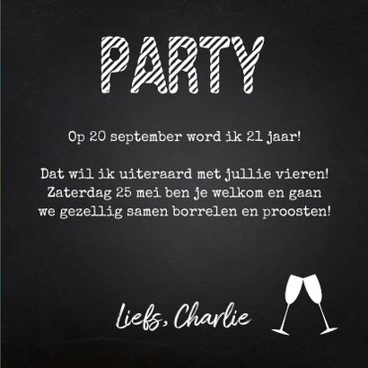 Uitnodiging verjaardag sterren kraft labelprint 3