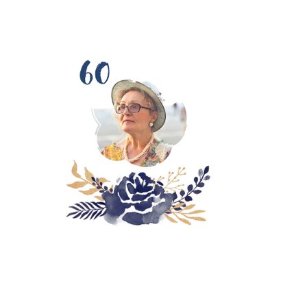Uitnodiging verjaardag stijlvolle bloemen en bladeren 2
