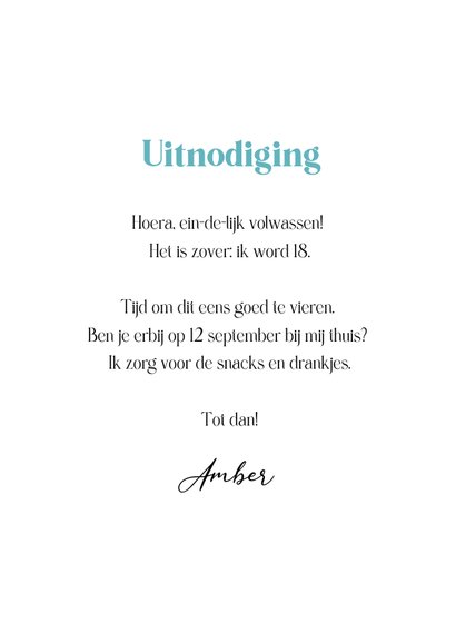 Uitnodiging verjaardagsfeest 18 jaar magazine cover 3