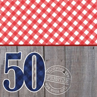 Uitnodiging verjaardagsfeest man 50 foto stoer 2
