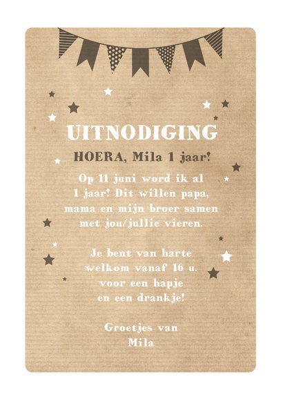 Uitnodiging verjaardagsfeestje 1 jaar poesje 3