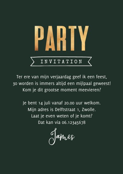 Uitnodiging verjaardagskaart man bier confetti let's party 3