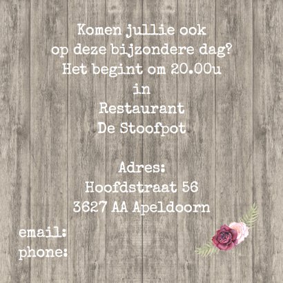 Uitnodiging vintage rozen 3