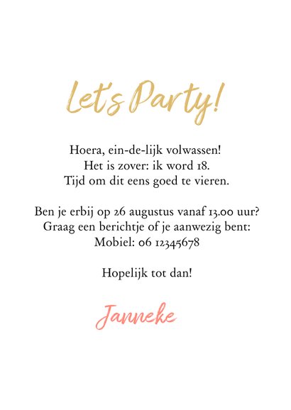 Uitnodiging VIP cocktail party zomerfeest fruit 3