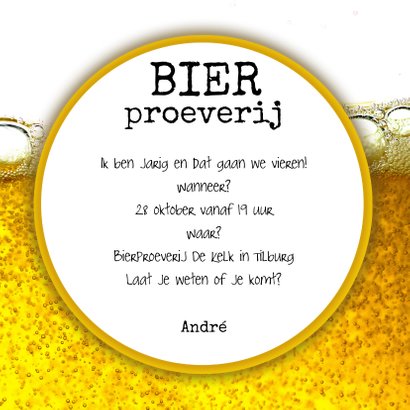 Uitnodiging voor bierproeverij 3