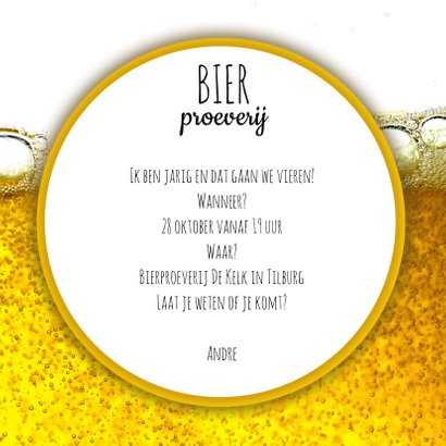 Uitnodiging voor bierproeverij 3