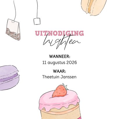 Uitnodiging voor een feestelijke high tea  2