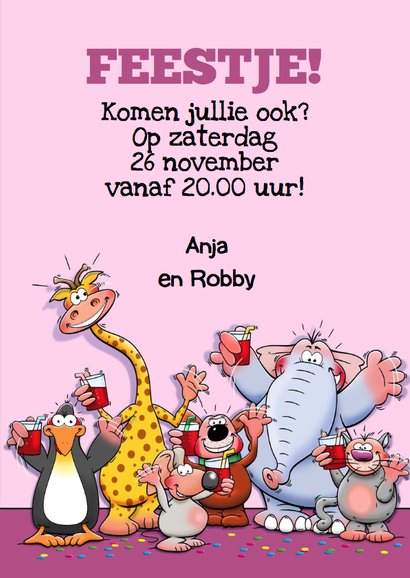 Uitnodiging voor een feestje van een vrouw met foto 3