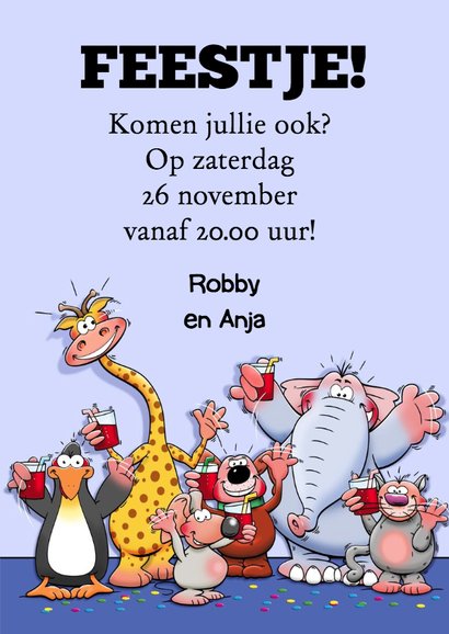 Uitnodiging voor een feestje voor een man met foto 3