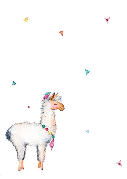 Uitnodiging: voor een kinderfeestje met lama 2