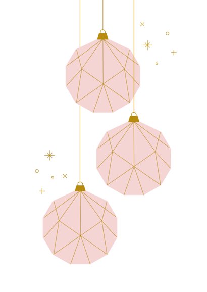Uitnodiging voor een nieuwjaarsborrel met roze kerstbal 2