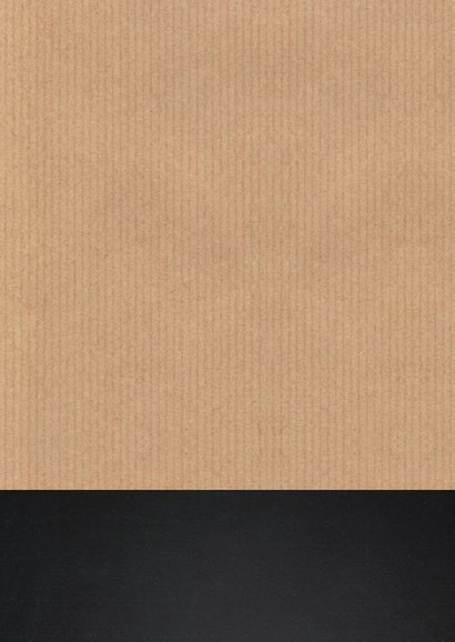 Uitnodiging vormsel jongen kraftlook slinger typografie Achterkant