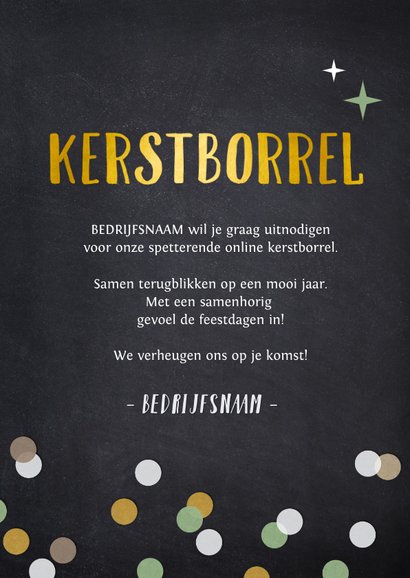 Uitnodiging zakelijk kerstborrel fotocollage 3