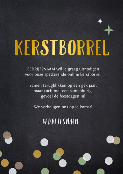 Uitnodiging zakelijk kerstborrel fotocollage 3