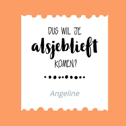 Uitnodiging zonder jou vierkant 3