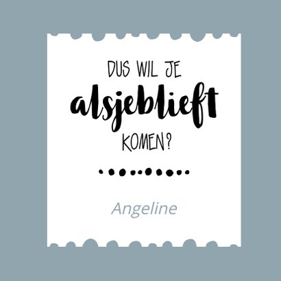 Uitnodiging zonder jou vierkant 3