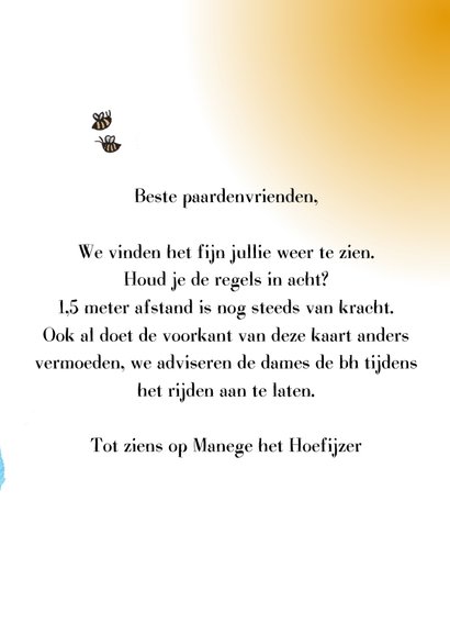 Uitnodigingen Paard met BH 3