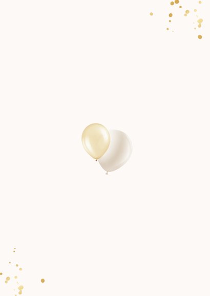 Uitnodigingskaart 40 jaar verjaardag ballonnen foto feest Achterkant