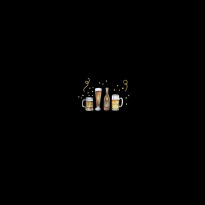 Uitnodigingskaart bier foto Achterkant