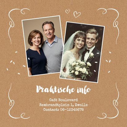 Uitnodigingskaart etentje feestje kraft diner tafel doodle 2