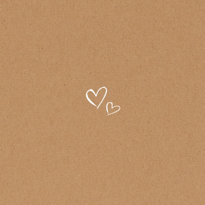 Uitnodigingskaart etentje feestje kraft diner tafel doodle Achterkant