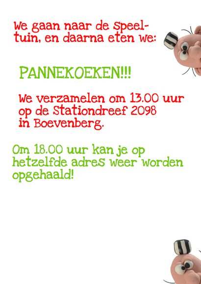 Uitnodigingskaart met Boef Bom 3