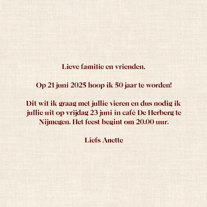 uitnodigingskaart met vintage bloemen in foto 3