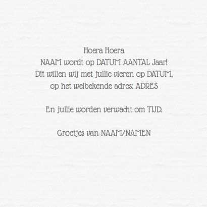 Uitnodigingskaart sier foto RB 3