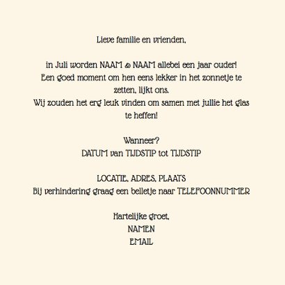 Uitnodigingskaart Tijd klok RB 3
