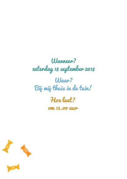 Uitnodigingskaart voor jongen of meisje die 5 jaar wordt 2