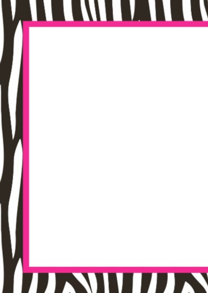 Uitnodigingskaartje zebra 2