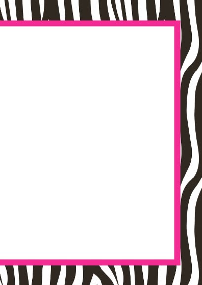Uitnodigingskaartje zebra 3
